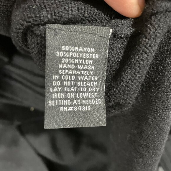 NEW Cyrus Womens M Black Ribbed Knit Turtleneck Sweater - Picture 5 of 7